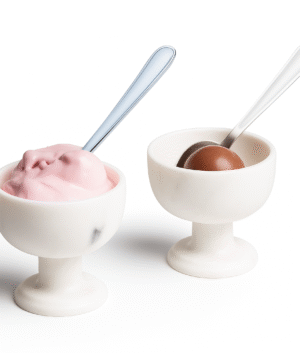 Marble ice cream bowl