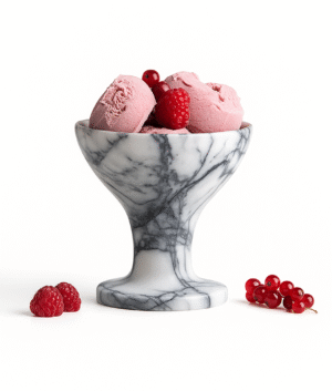 Marble ice cream bowl