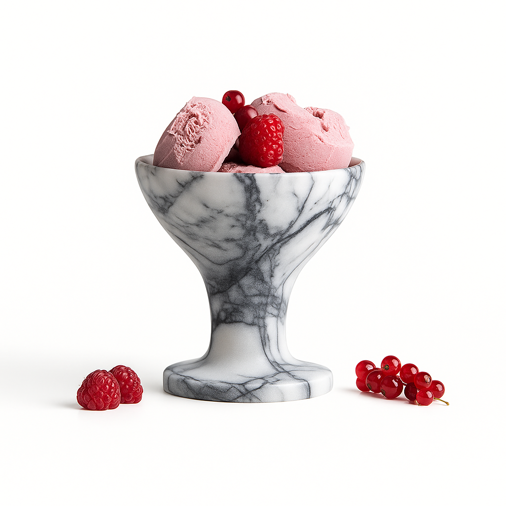 Marble ice cream bowl